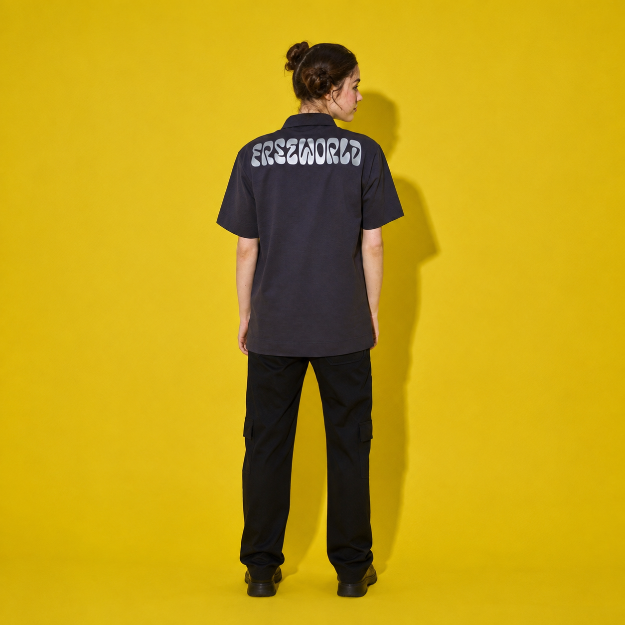 [Freeworld] Silver Logo Polo Shirt image 2