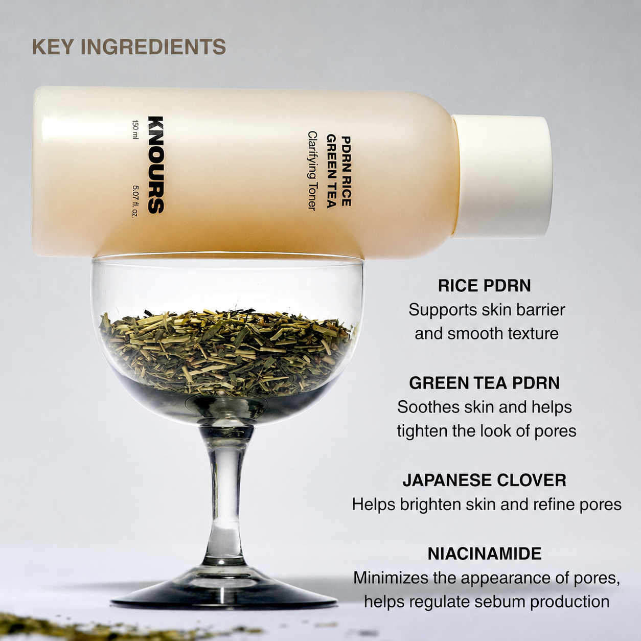 PDRN Rice & Green Tea Clarifying Toner with Rice PDRN, Green Tea PDRN & Niacinamide for Smooth, Hydrated, Refreshed Skin 150ml image 2