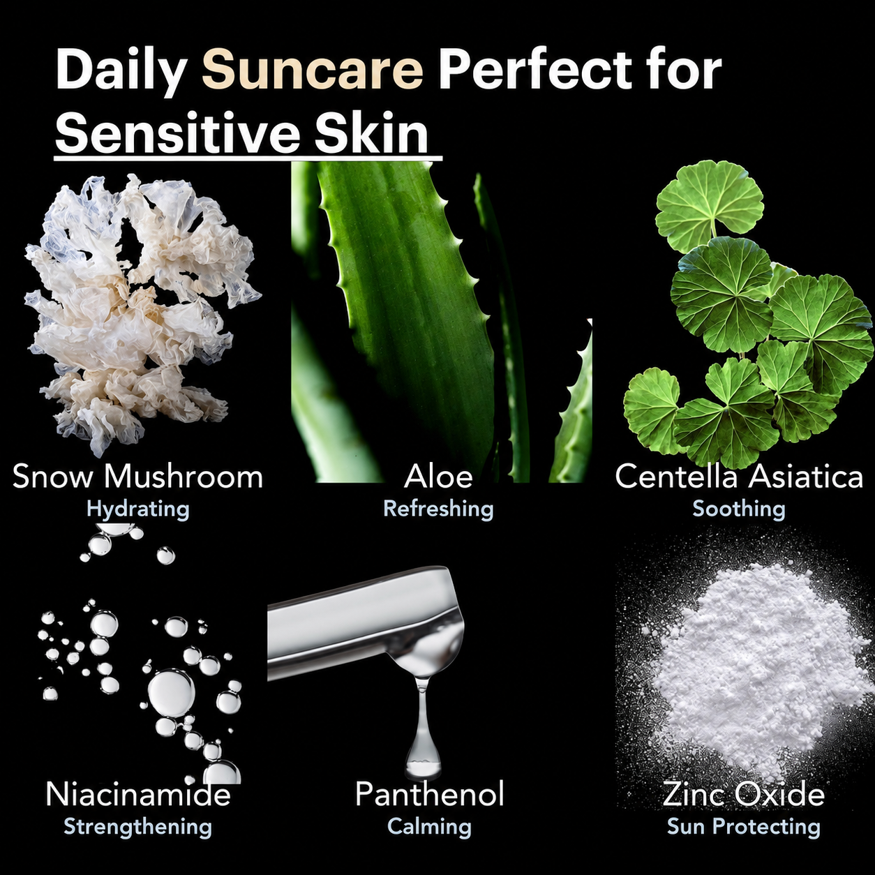 Mineral Invisible Korean Centella Face Sunscreen SPF 50 | No White Cast | Reef Safe | Non-Greasy | For Sensitive Skin | Aloe, Niacinamide, and Panthenol | 50mL | Travel Safe | KOOLSOL by Knours image 2