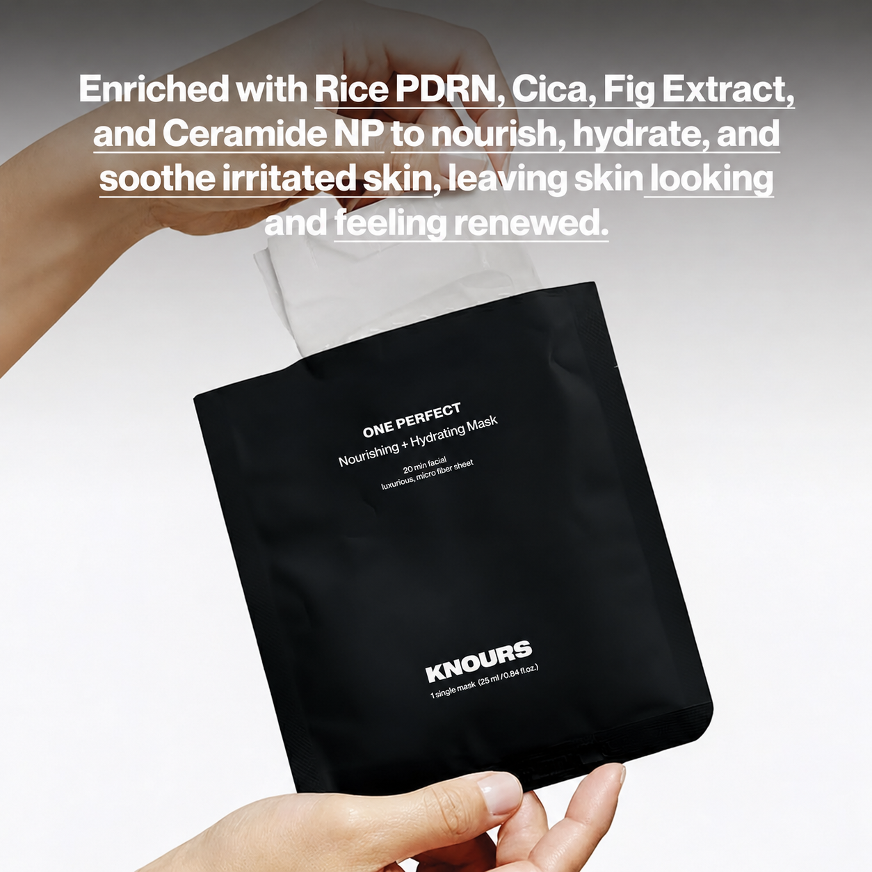 One Perfect Nourishing + Hydrating Mask Pack with Rice PDRN, Cica, Fig Extract & Ceramide NP for Dry or Sensitive Skin, Deep Moisture & Balanced Skin Feel (5 Pack) image 1